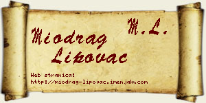 Miodrag Lipovac vizit kartica